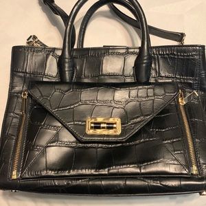 Diane Von Furstenberg Secret Agent Black Leather Large Crossbody Bag